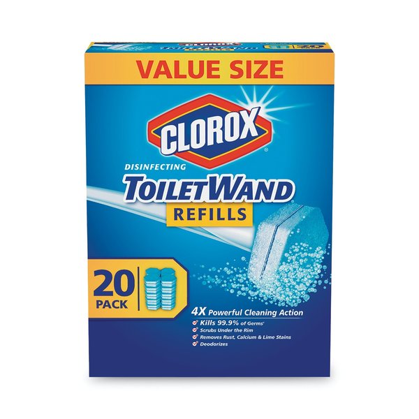 Clorox Toilet Brushes, White/Blue, 20 PK 31049